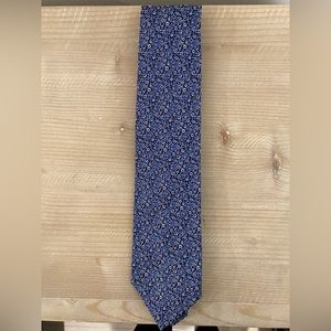 Thomas pink blue and navy and cream floral tie